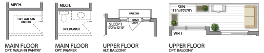 The Current optional floor plan layouts