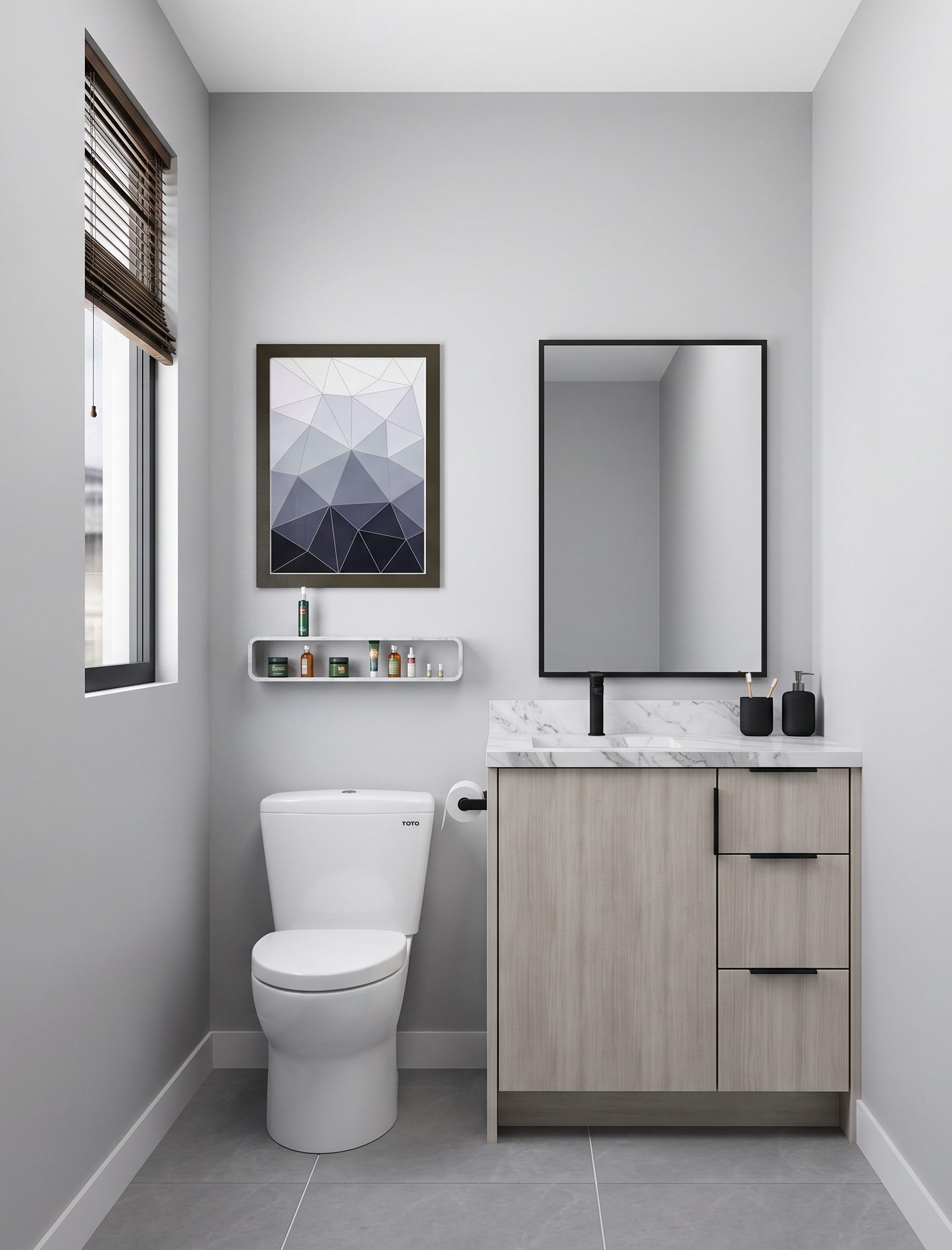 The Mist — Main floor powder room