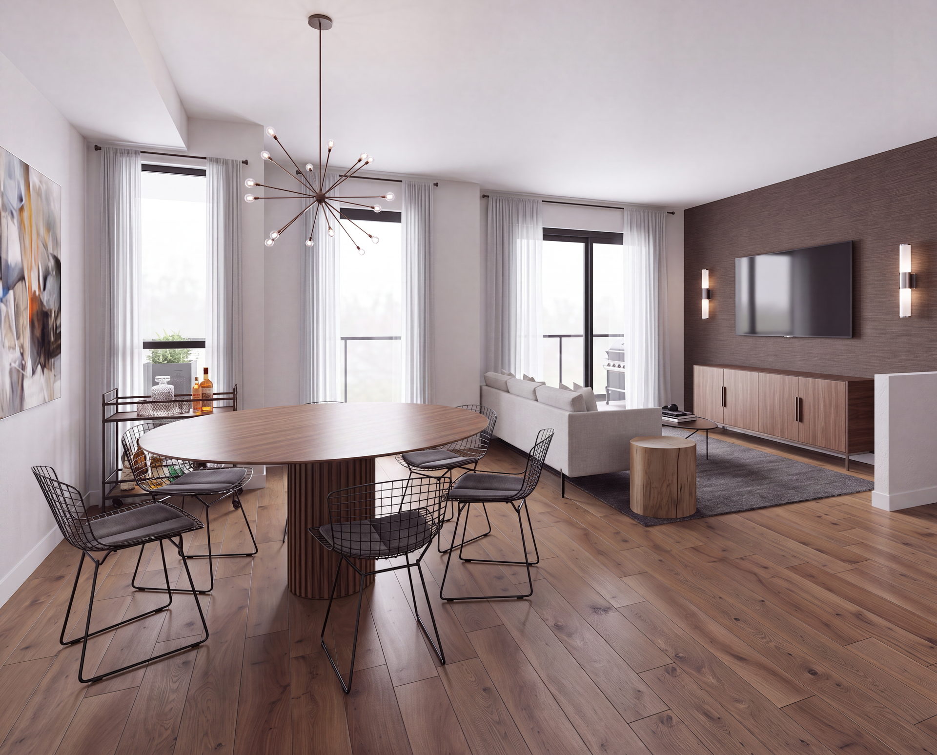 The River — Living and dining area